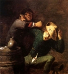 Two brawling peasants with a barrel, 1631-35, Alte Pinakothek